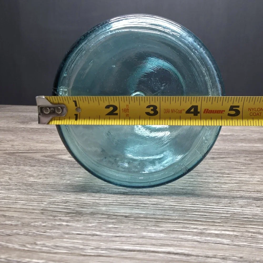 Vintage Blue Ball Perfect Mason Jar 2 Quart Half Gallon Aqua Canning Jar 6
